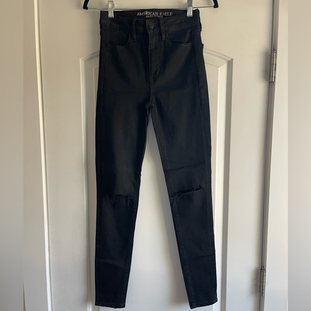 American Eagle Hi Rise Jegging Black - 2